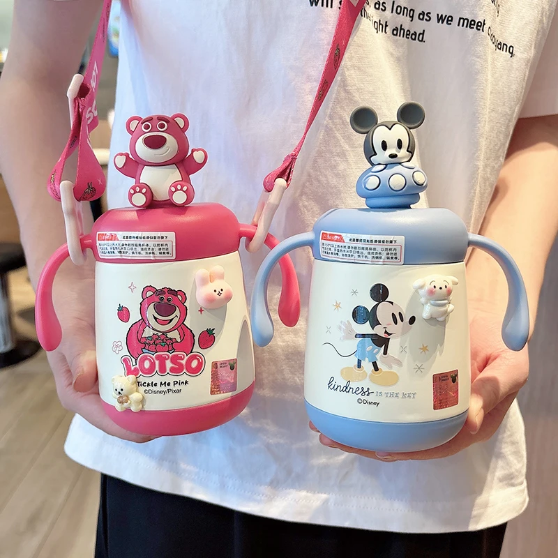 316L不锈钢儿童保温杯幼儿园一岁宝宝带吸管防呛泡奶杯带刻度水杯