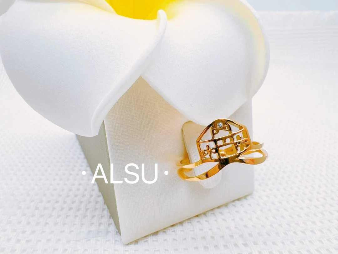 合金硅胶戒指 ALSU原创经典民族风轻奢简约款毡房戒指 复古气质