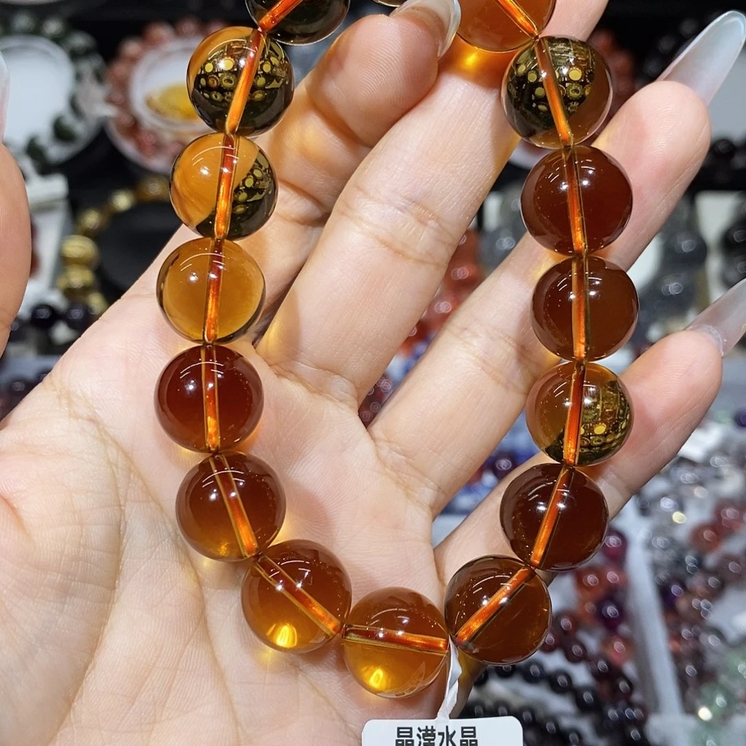 水晶手串未镶嵌金红黄水晶14