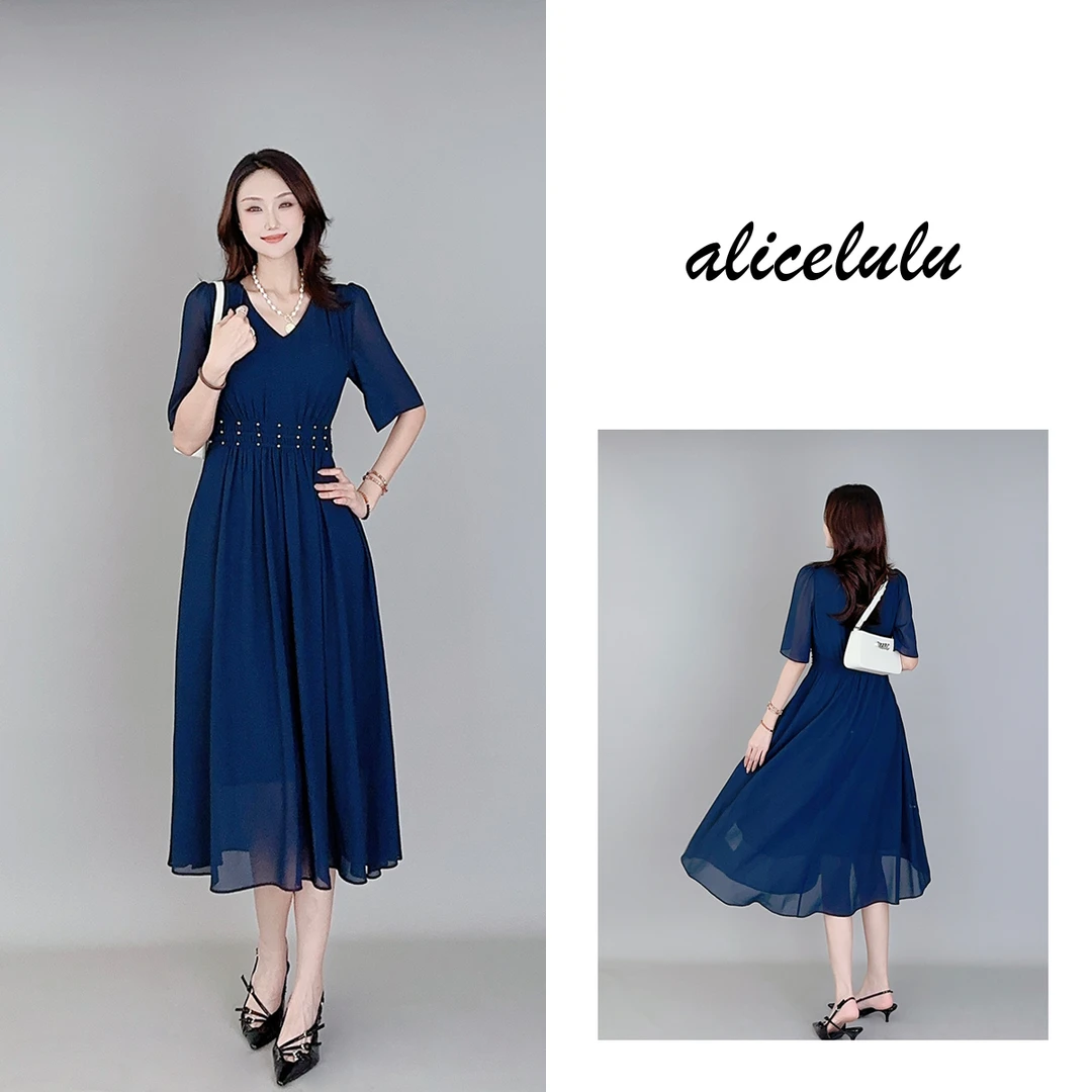 1ALICE“昨夜星辰”连衣裙优雅钉珠轻盈飘逸S2138632Q