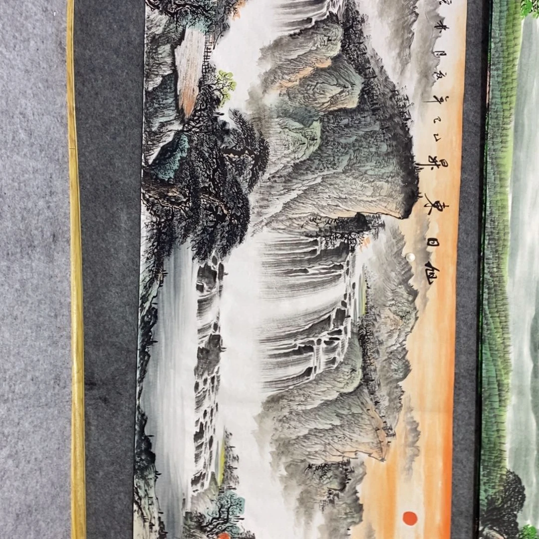 致***春横款旭日东升小六尺装饰画