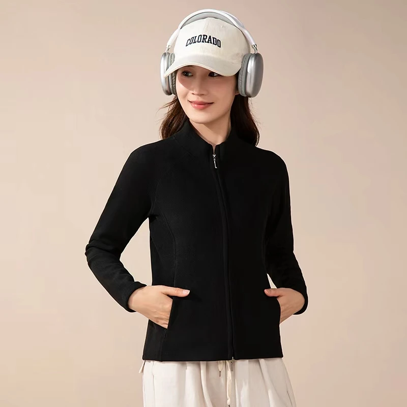 立领口袋款2025年新款秋冬爆款石墨烯羊绒蚕丝蛋白热能衣时尚