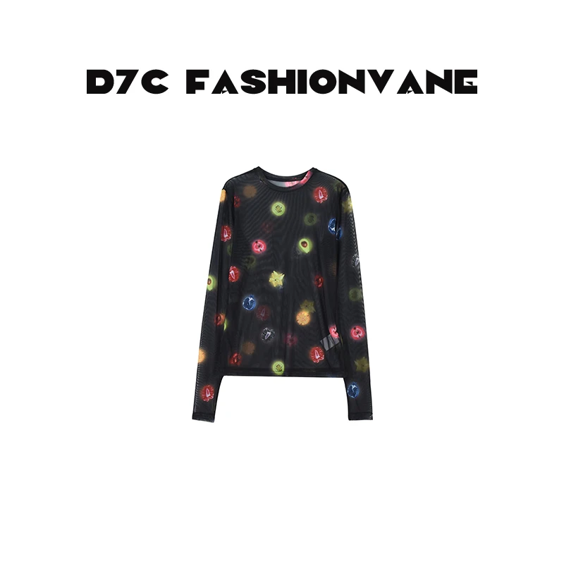 XINMO【牛油果】柔软舒适大弹性网纱打底衫叠穿神器C24122609