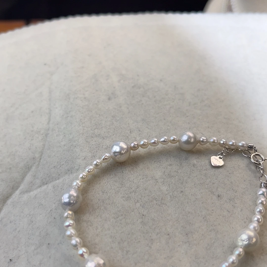 淡水珍珠手绳银S925镶嵌