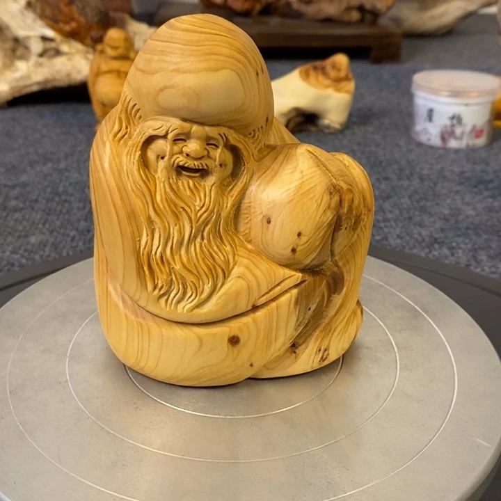 柏木（崖柏）太行崖柏寿星公摆件根雕工艺品