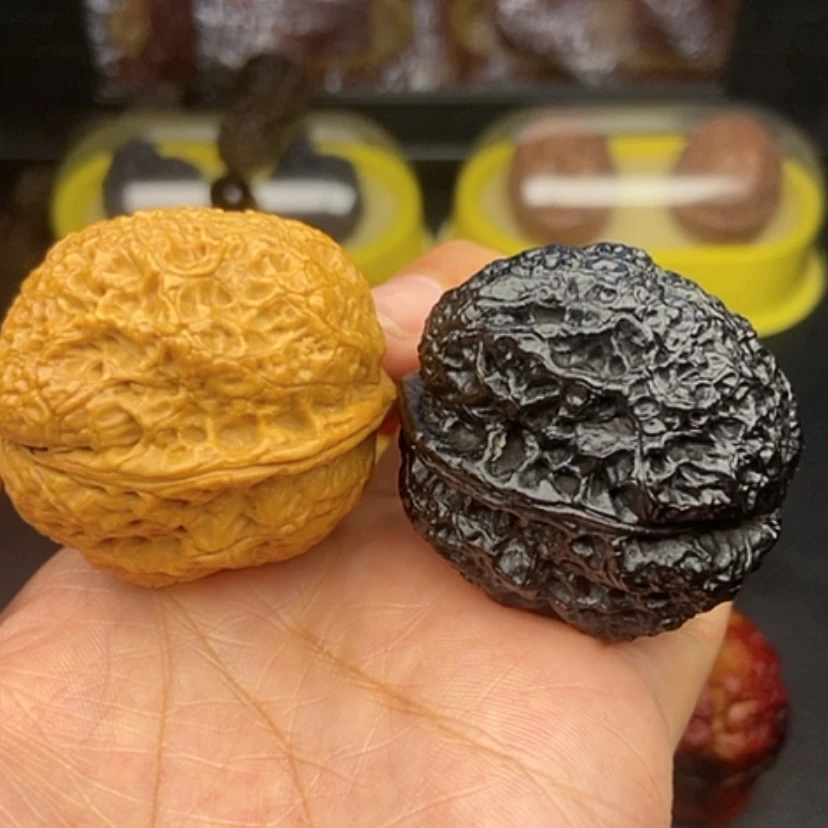 【闪购商品】文玩核桃手串41尺阴阳对饕餮金蟾