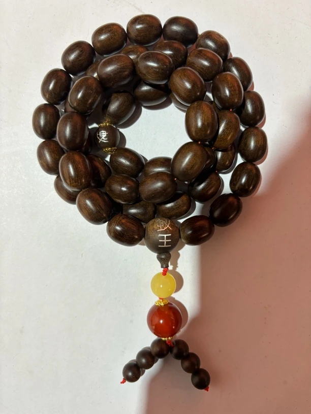 沉香 越南雷击留疤富森红土沉香长串1.6枣形珠双标