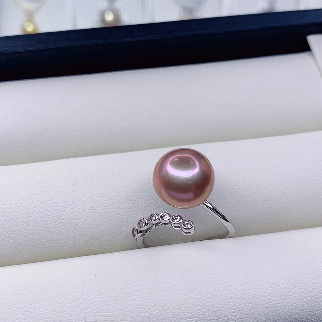 淡水珍珠戒指银S925镶嵌