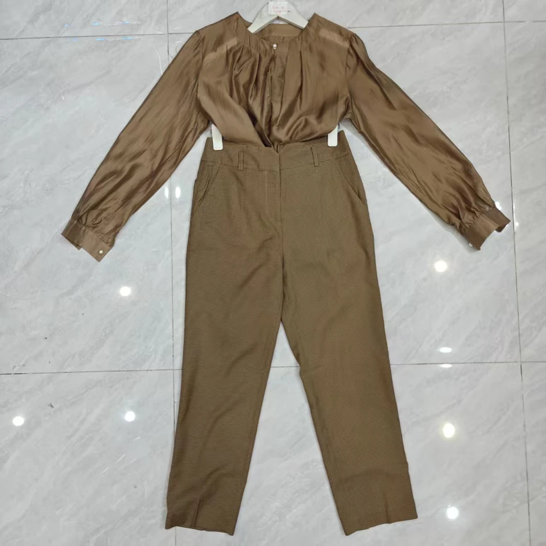 0721+0161西装长裤秋冬夏季休闲裤女装极简风微弹力纯色韩版