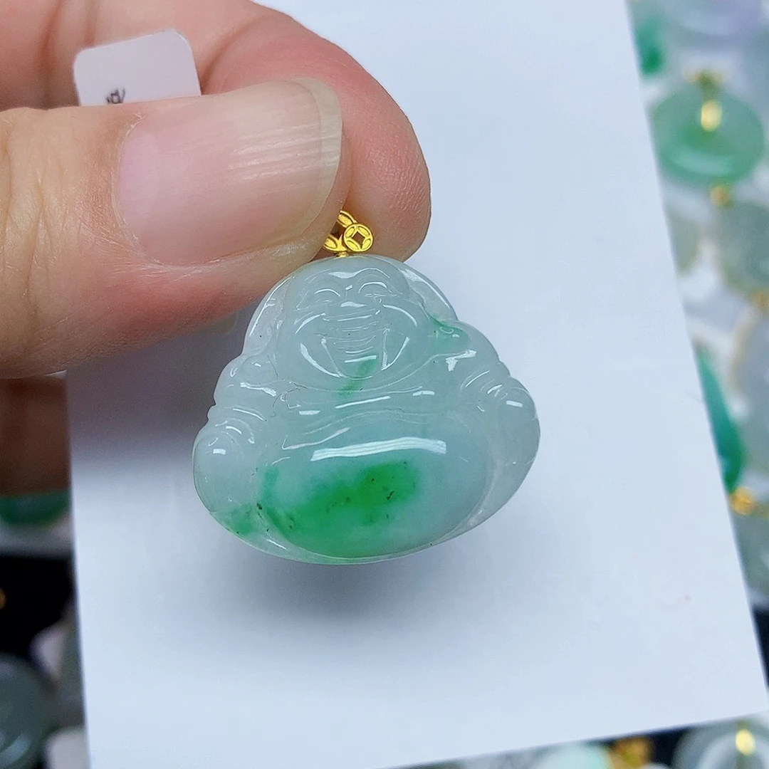 翡翠18K金镶嵌颈饰336668