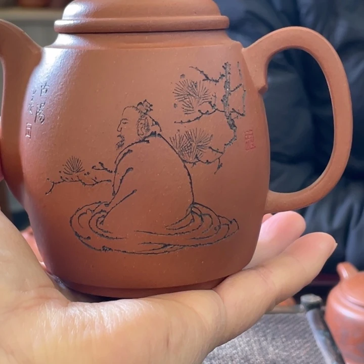 段泥茶壶暮口秦权手工制作230 cc