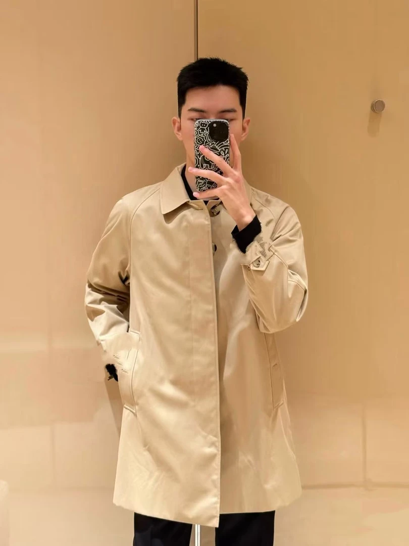 182  卡，姆，登中长款男款风衣