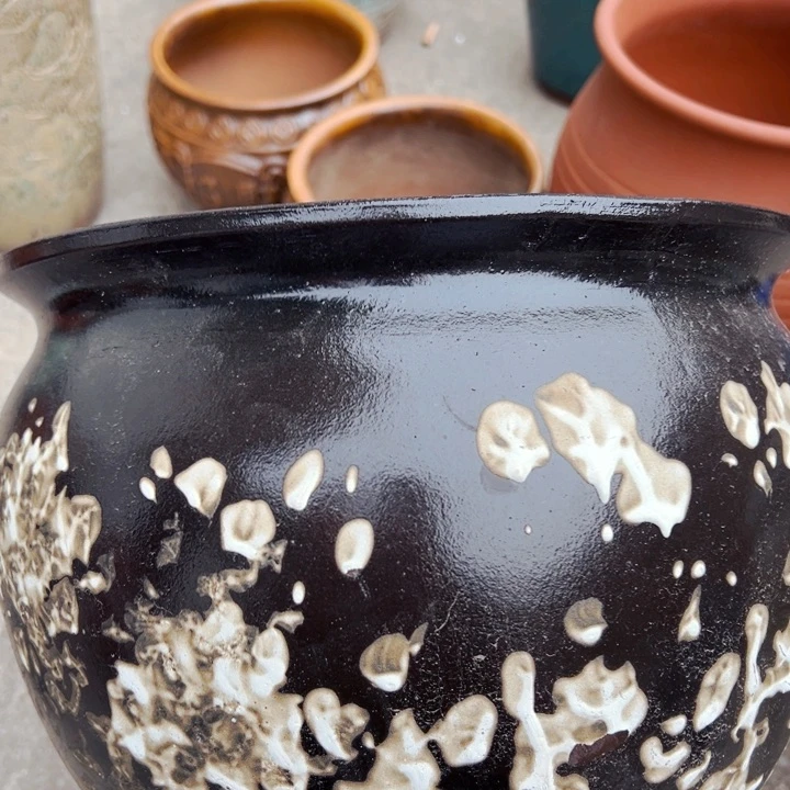 紫砂花盆高约24口约30