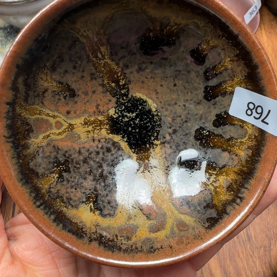 柴烧建盏茶盏茶杯768