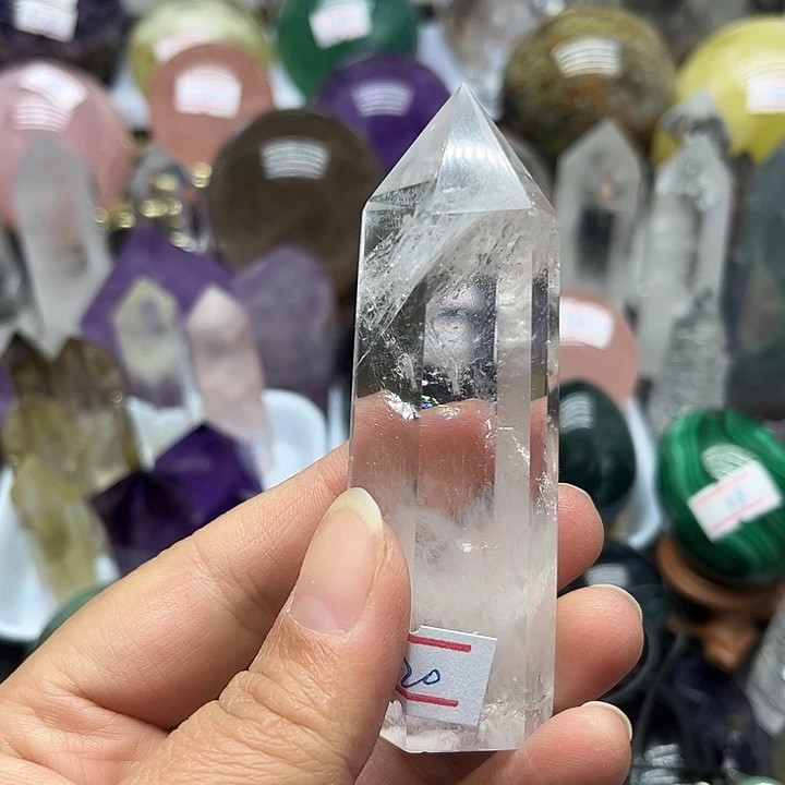 未镶嵌珠宝半成品水晶84克白水晶柱
