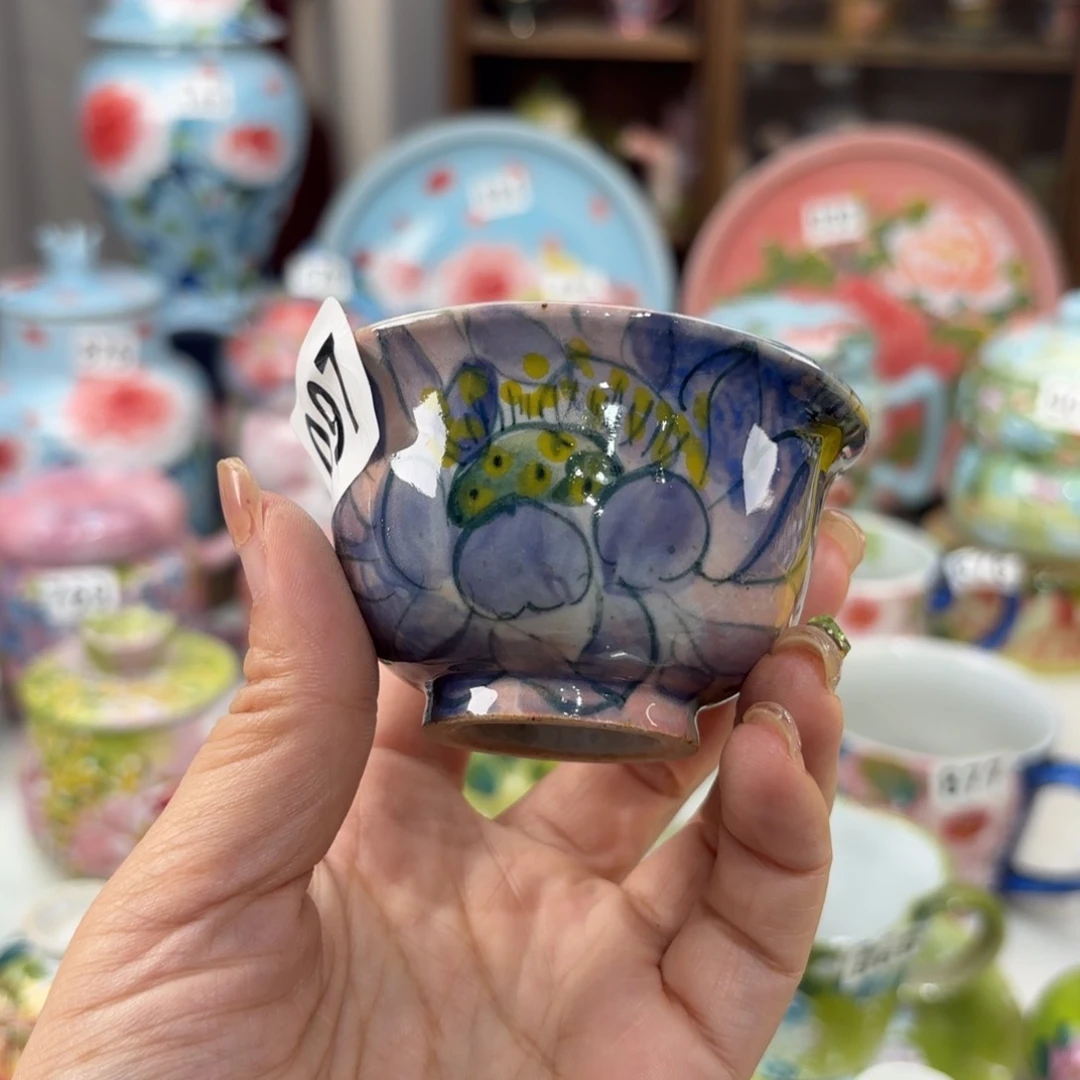 瓷片景德镇手绘高温釉下彩陶瓷茶具