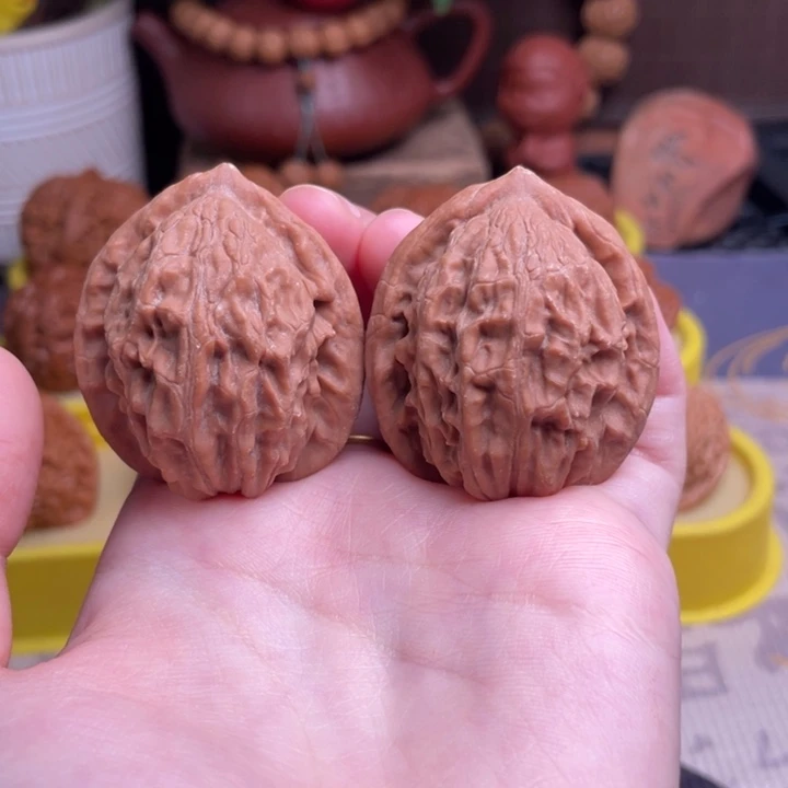 吊坠文玩核桃大红袍38