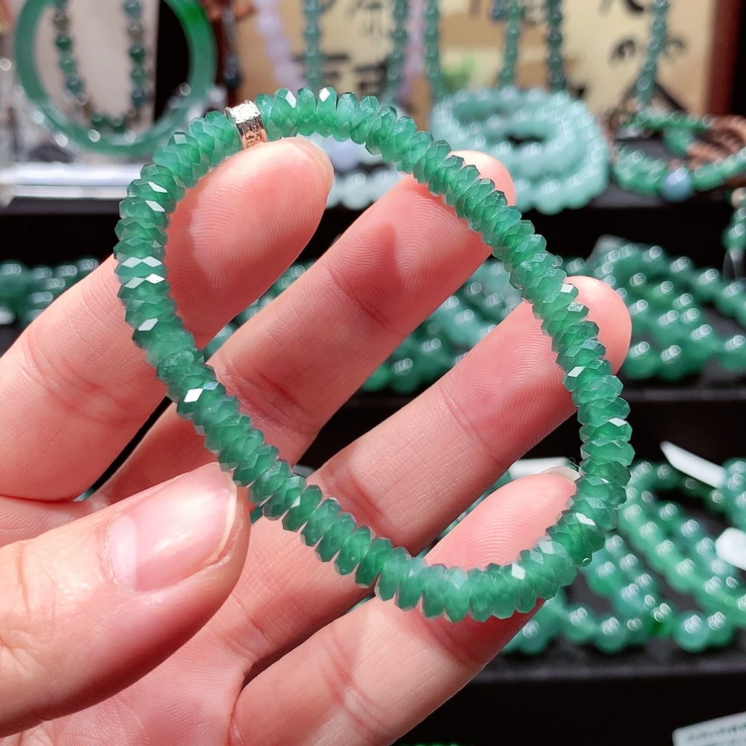 翡翠未镶嵌手链卡6.5