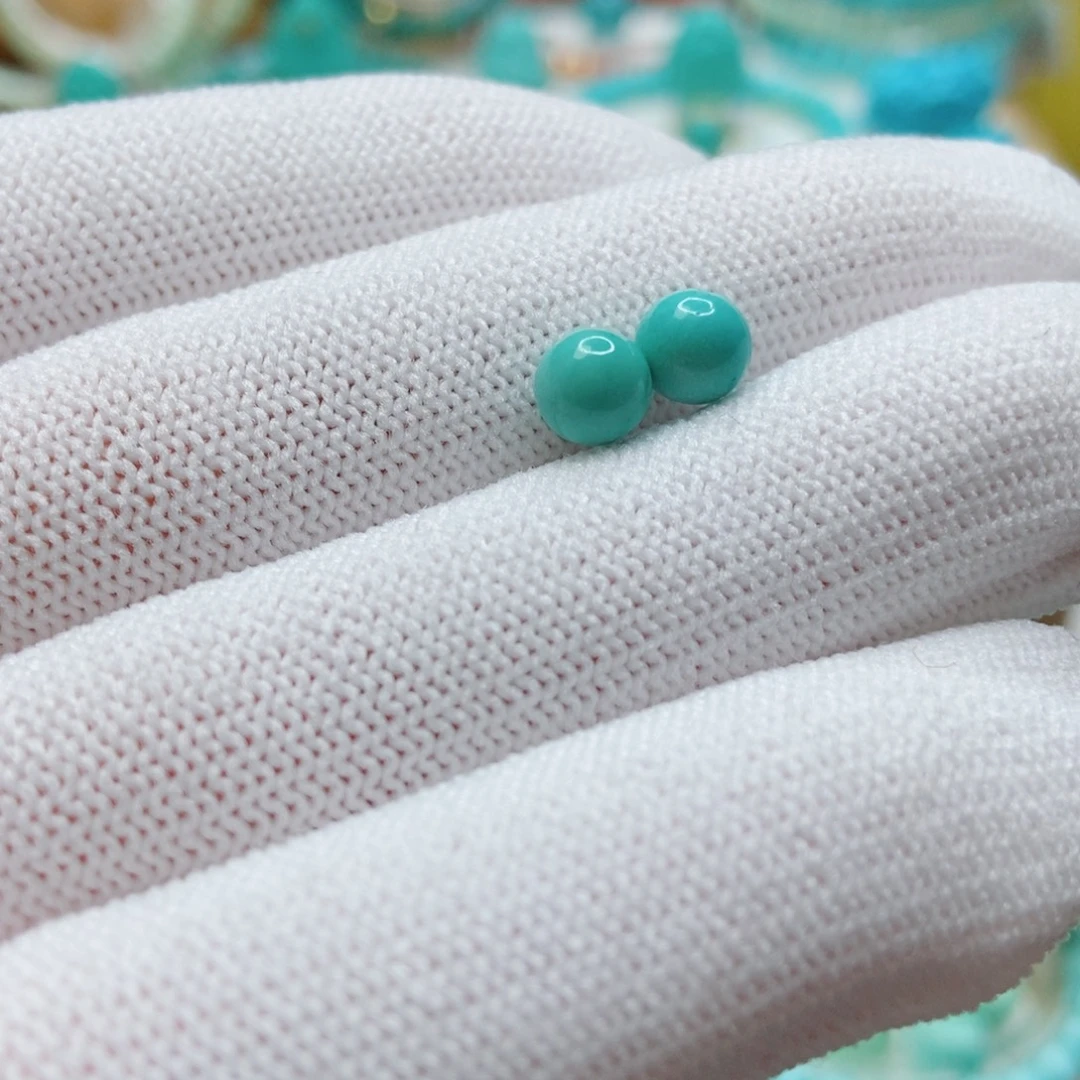 绿松石未镶嵌对珠5.9m