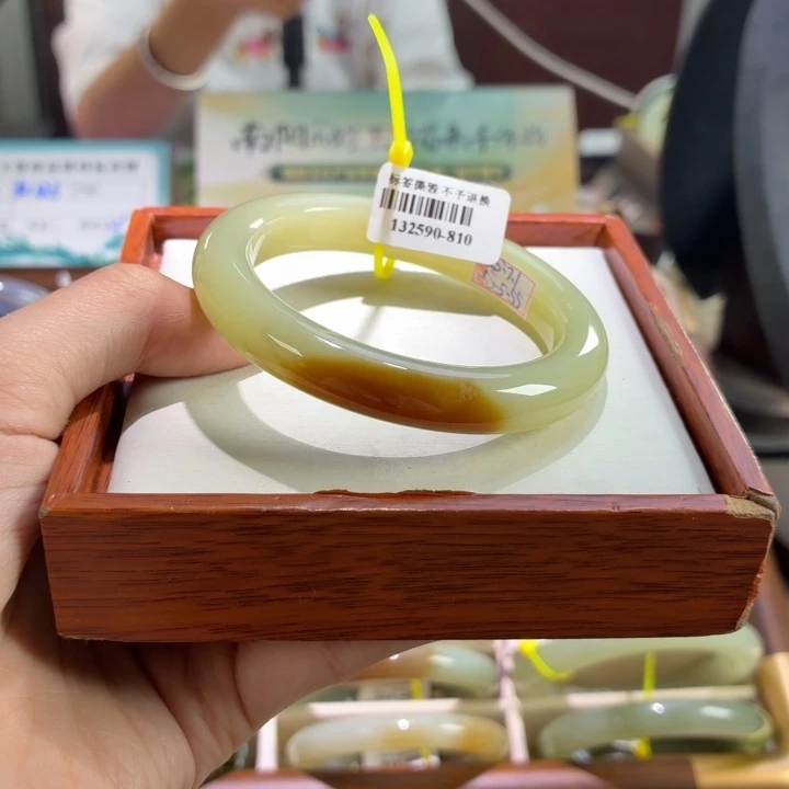 未镶嵌手镯和田玉且末糖52+链接20