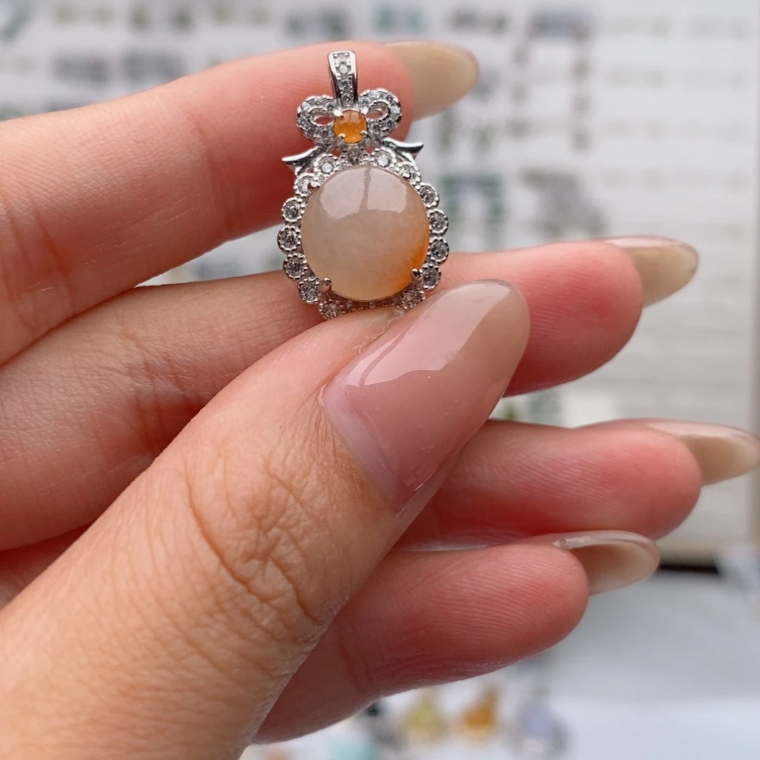 翡翠银S925镶嵌戒指天然翡翠