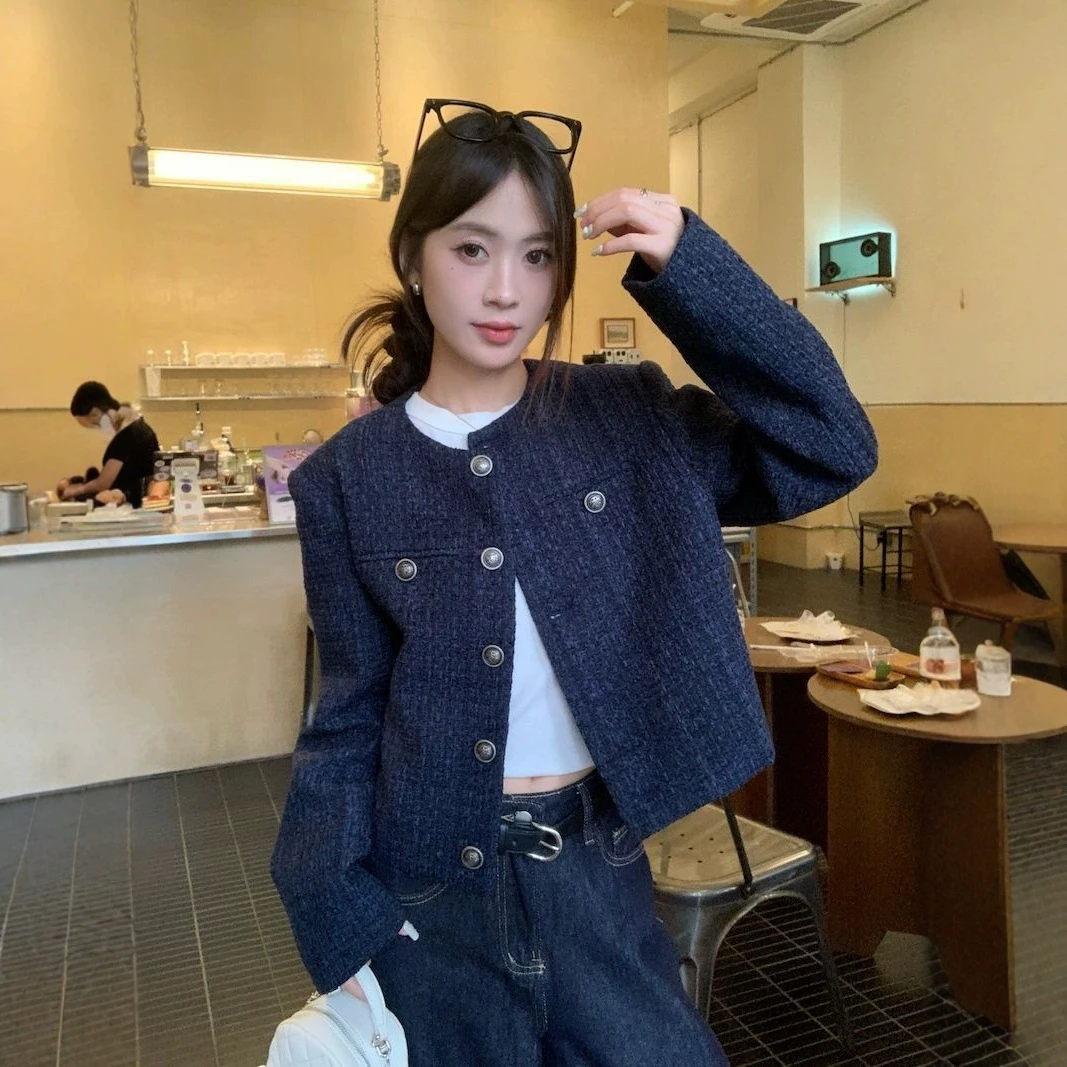 短款香风外套单排复古2025春秋季高级休闲宽松新款长袖气质上衣女