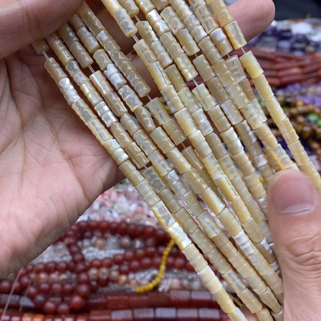 未镶嵌玛瑙/玉髓珠宝半成品一条天然5×9老鱼骨节节