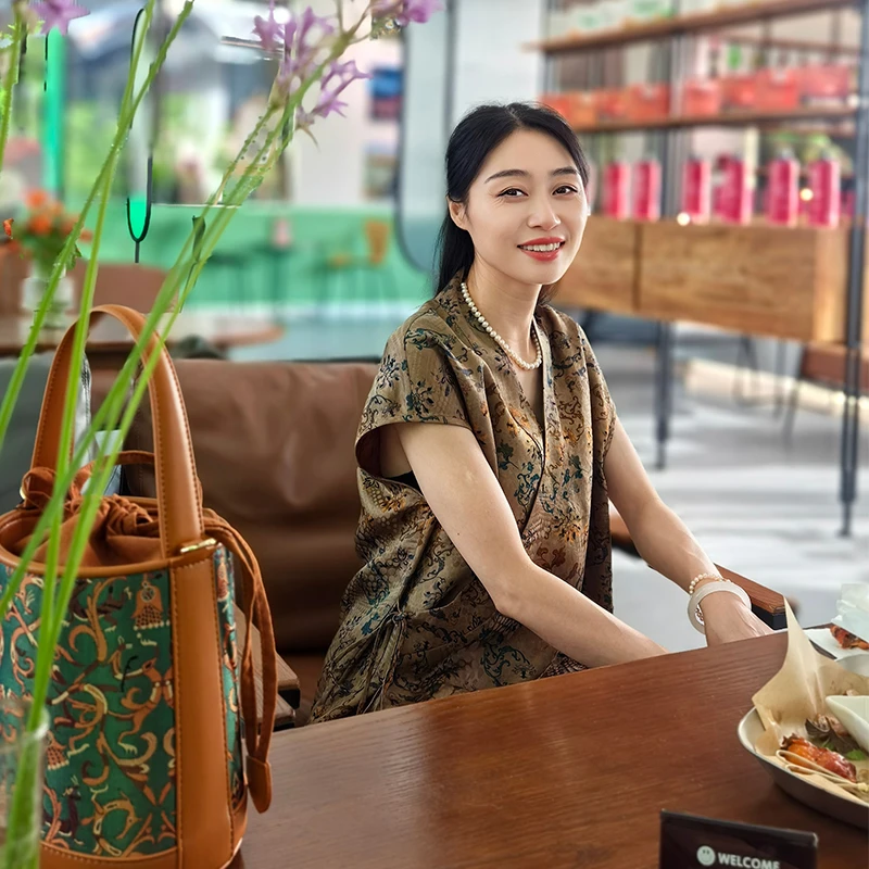 25姆米满桑红云纱桑波缎花罗小茶服透气罗开衫252317