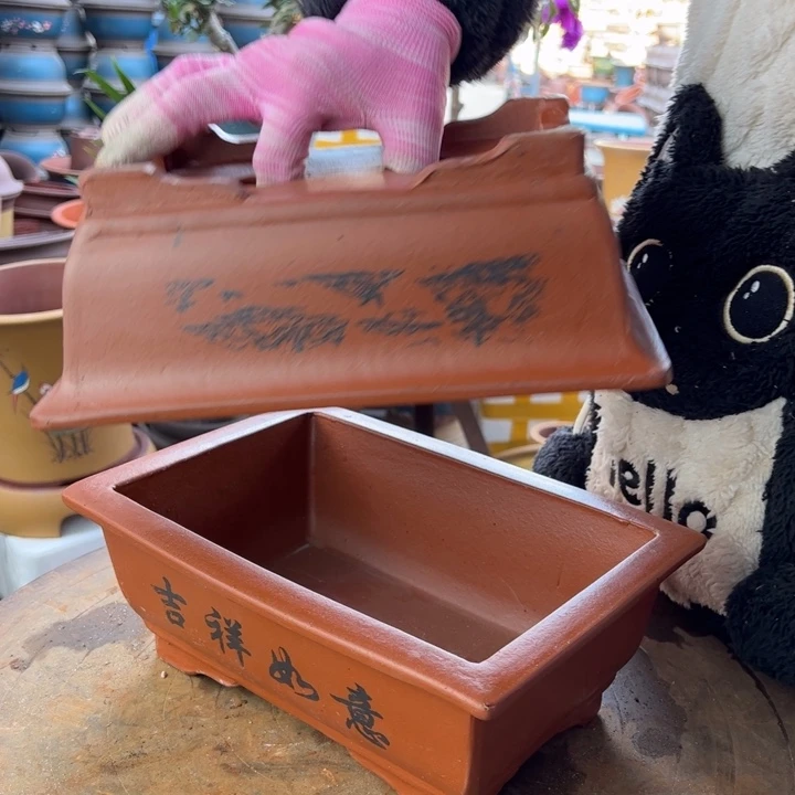 紫砂宜兴紫砂红色马槽26+26