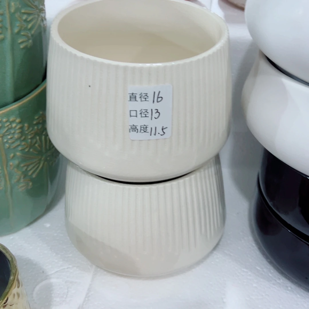 有孔，陶瓷花盆满10米包邮发货