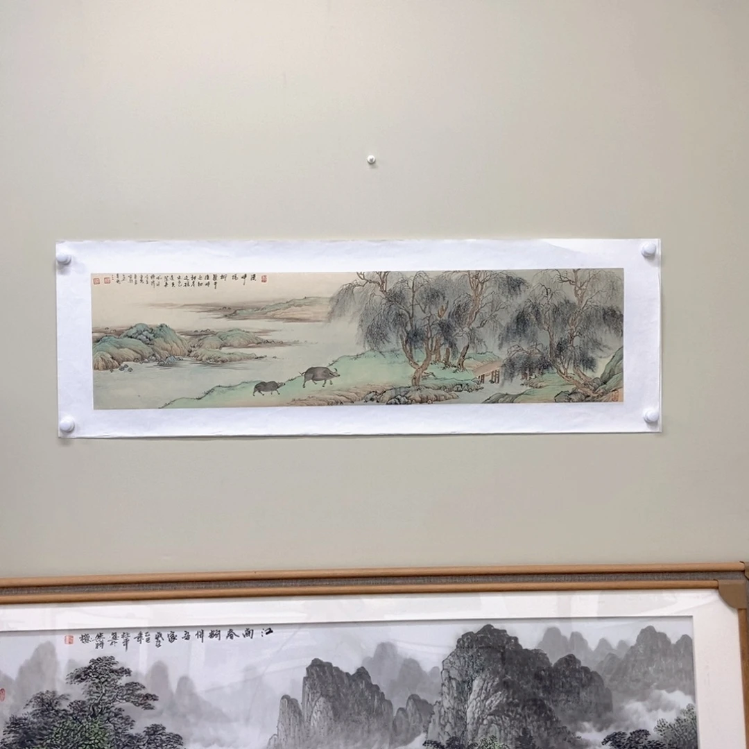 国画明锐四尺对开精品佳作