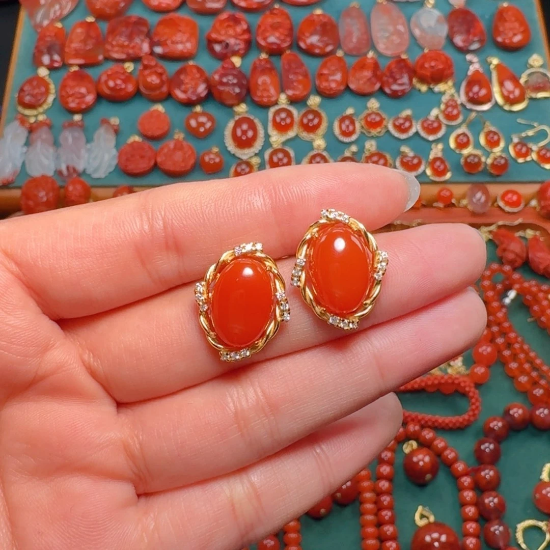 南红玛瑙南红银S925镶嵌