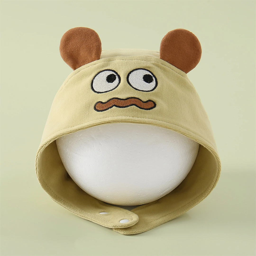 婴儿帽子春秋婴幼儿胎帽超萌卡通新生儿宝宝防风囟门护耳纯棉可爱