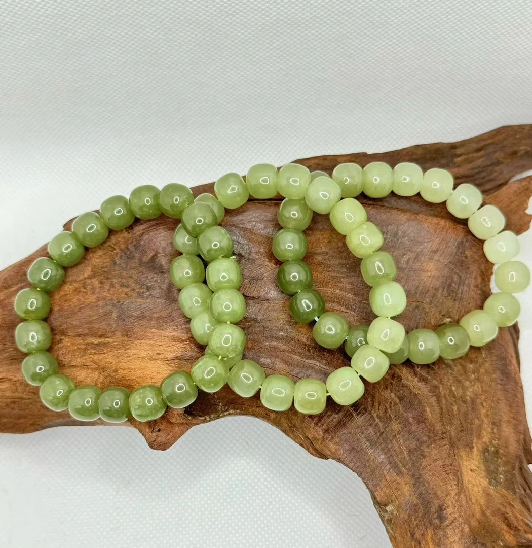 H4435【任会长珠宝】九品玄武青和田玉手串-多样性只发一件