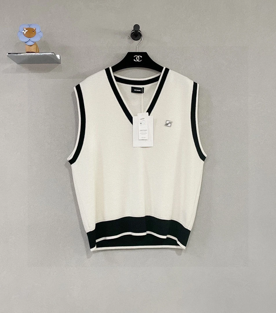 99新 Diesel Welldone 白色针织马甲/胸围约102