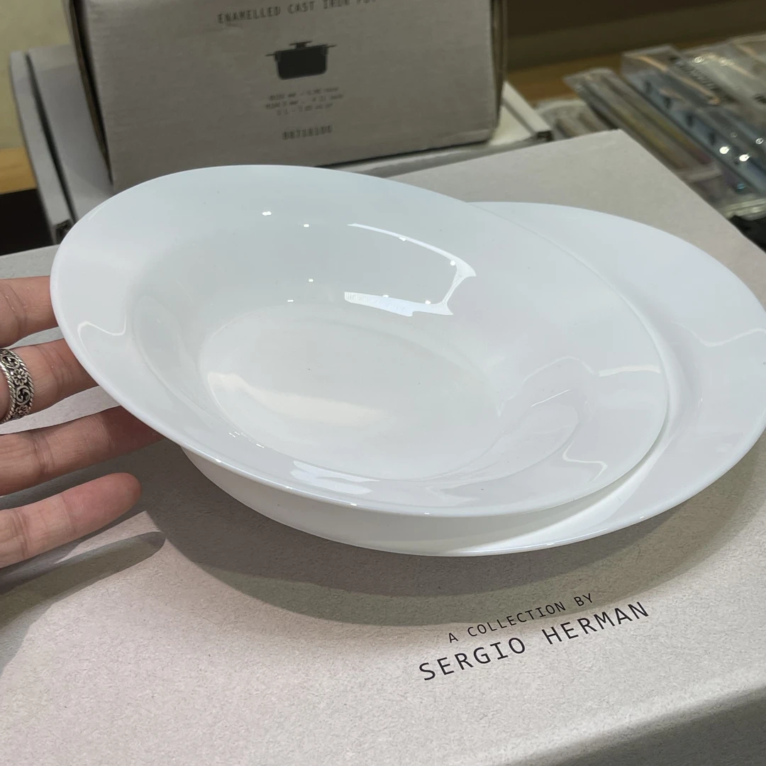 美国K家8英寸白玻璃西餐盘（两个装）