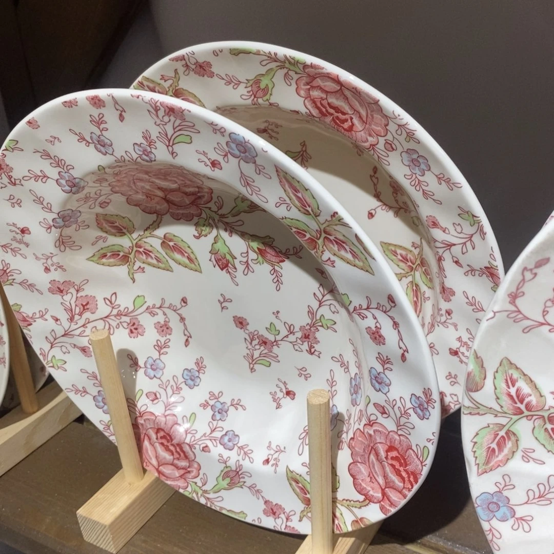塑料沙漠玫瑰8.5汤盘2只