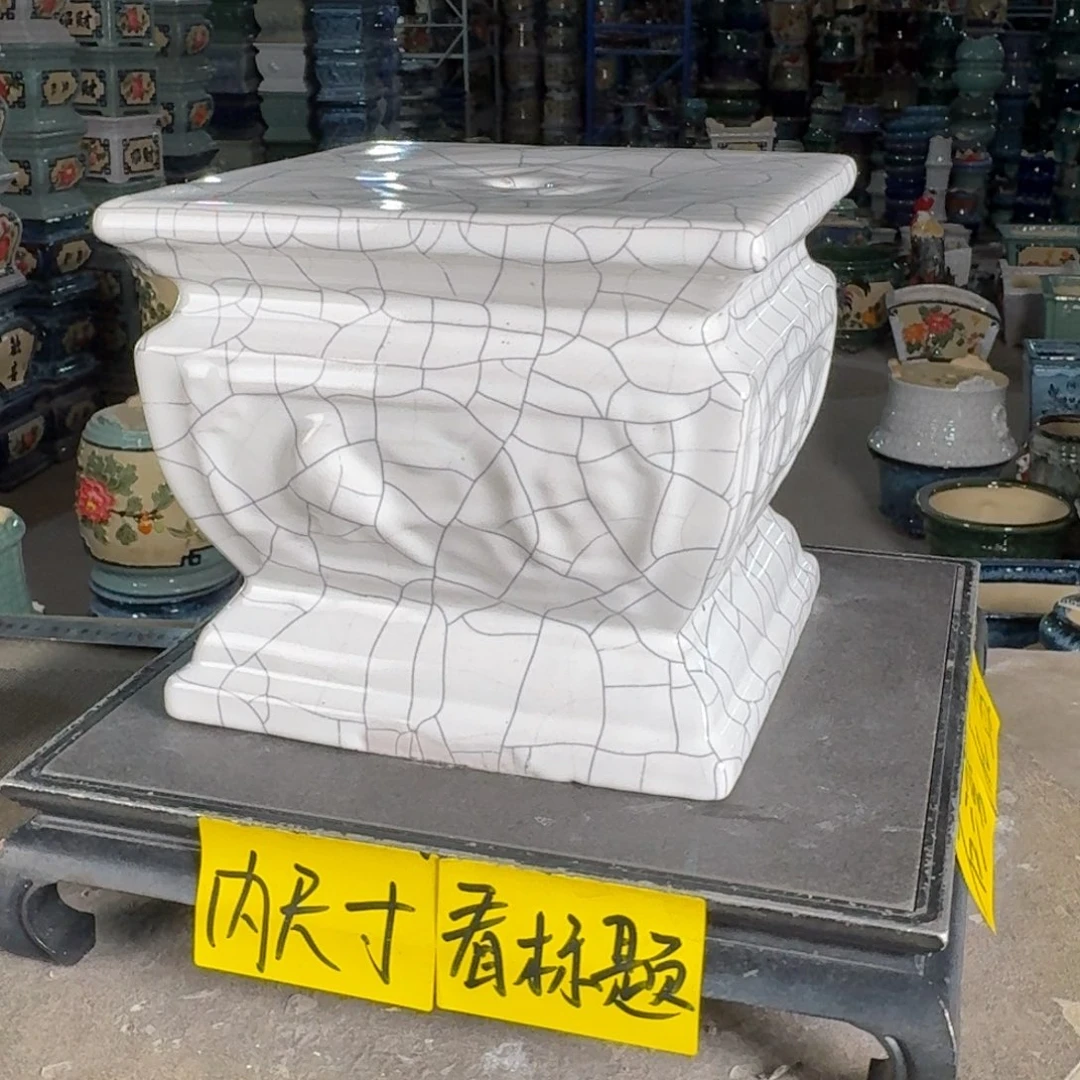 一风堂石湾花盆 面21高18修补痕迹微瑕