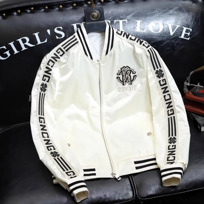 BxzsopLee2025年春秋新款立领机车棒球服外套男重磅刺绣修身夹克