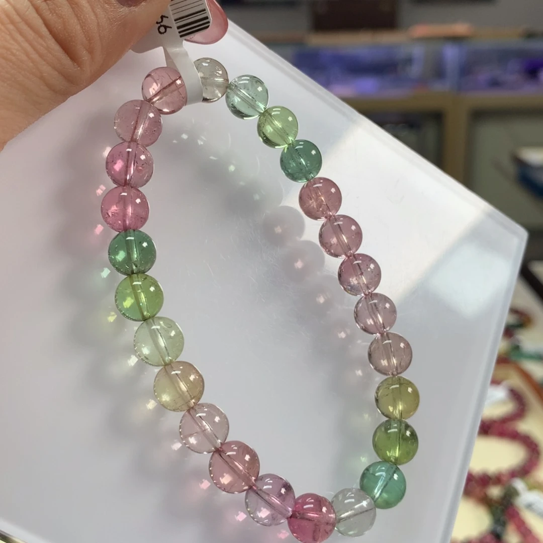 碧玺手链未镶嵌7.9毫米左右