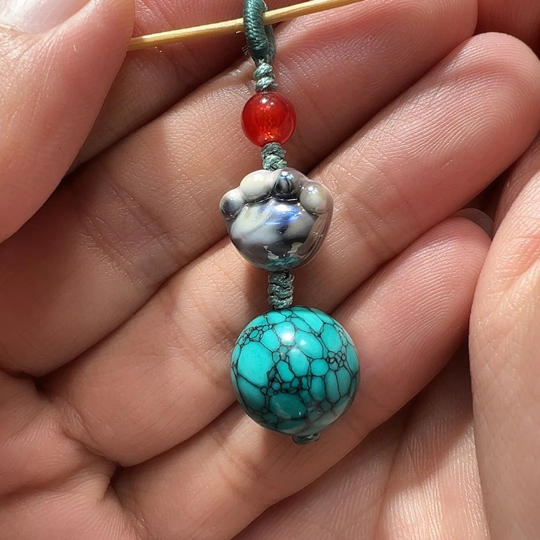 琉璃/树脂/塑料类猫爪网花珠款