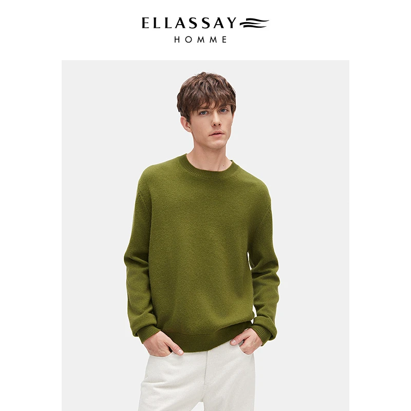 ELLASSAY歌力思男装25年新款山羊绒混纺亲肤舒适毛衫EME363M00900