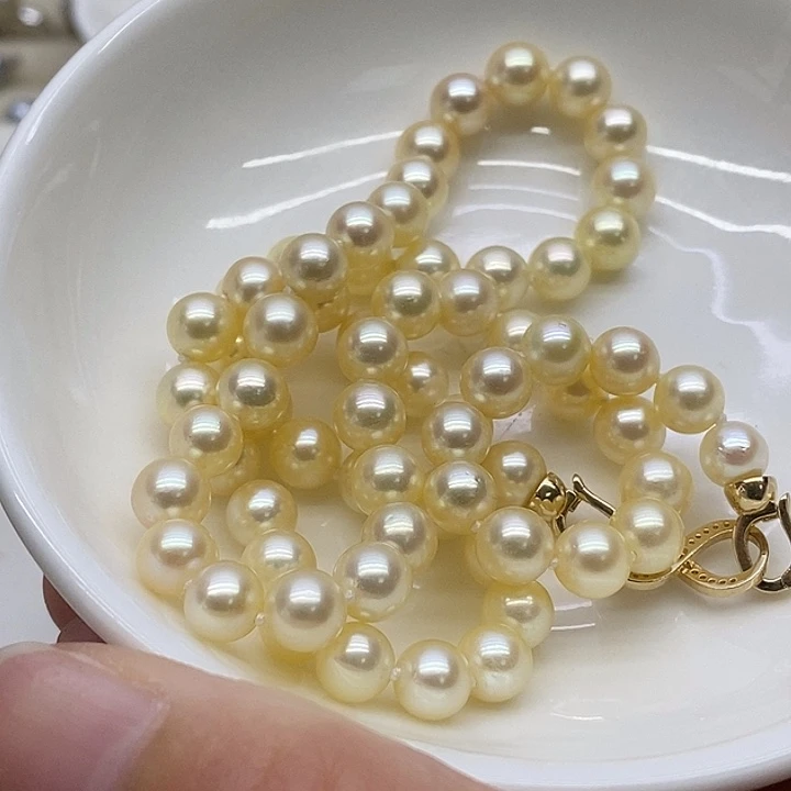 海水珍珠银S925镶嵌项链