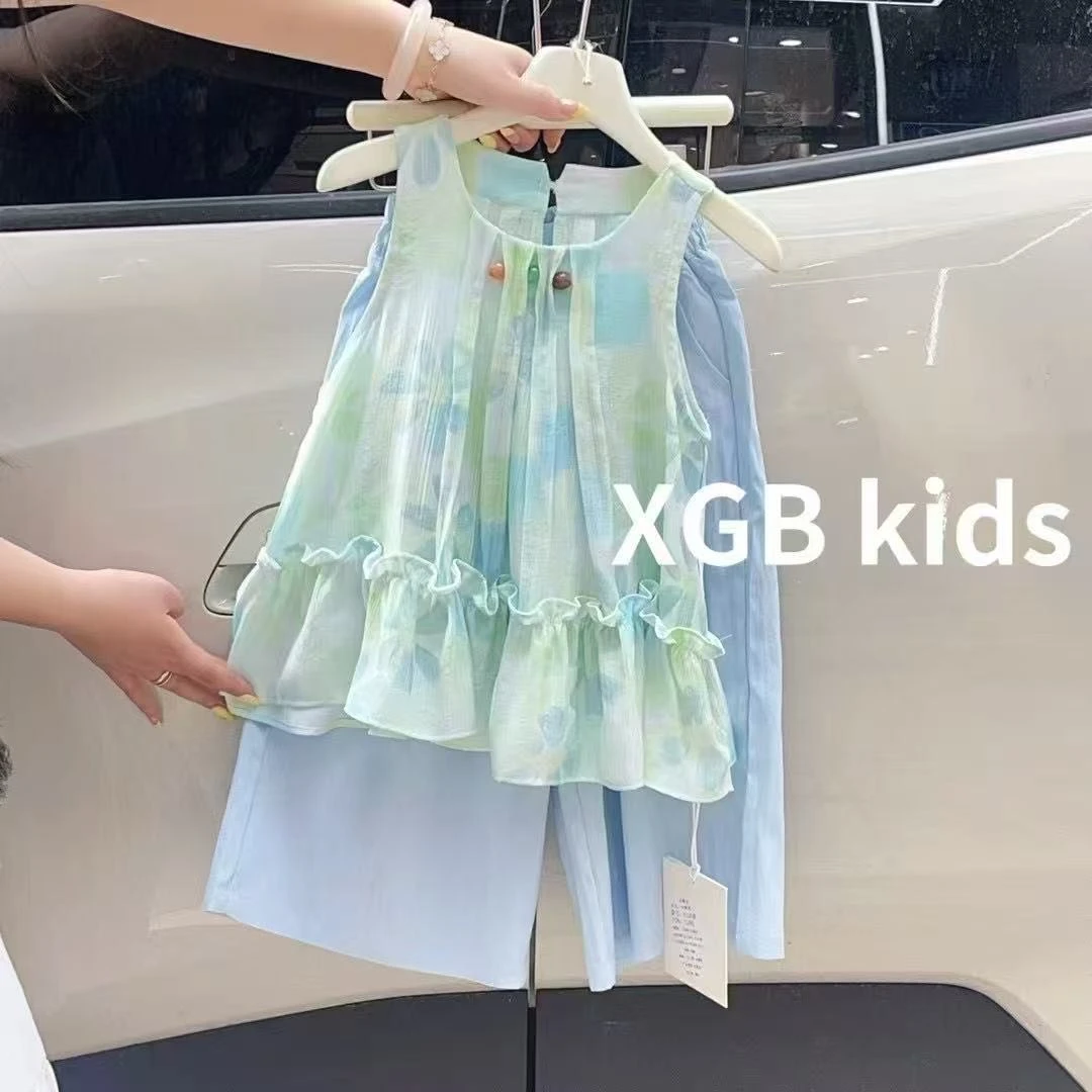 【新疆包邮】夏季新款碎花上衣中裤两件套M426