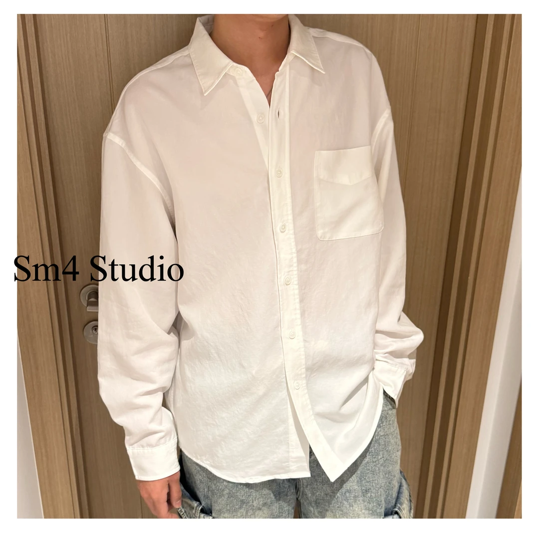 SM4长袖高级感休闲混纺白衬衫CS-202501