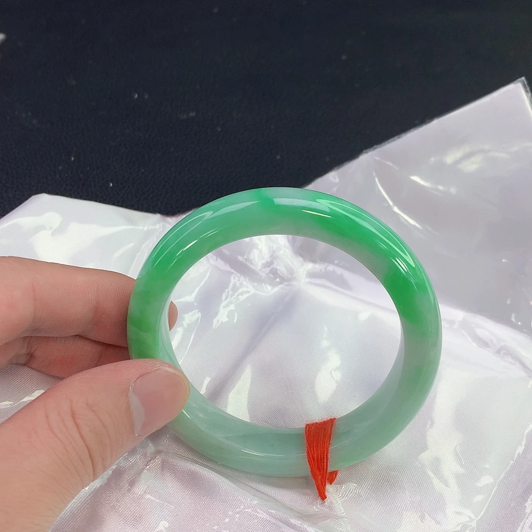 翡翠手镯未镶嵌006缅甸天然翡翠A货