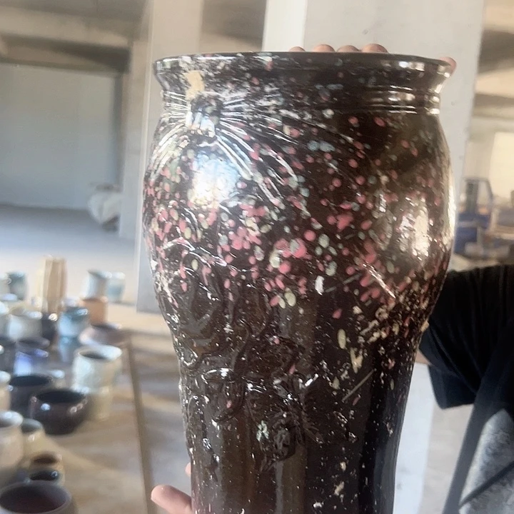 紫砂花盆高30口19
