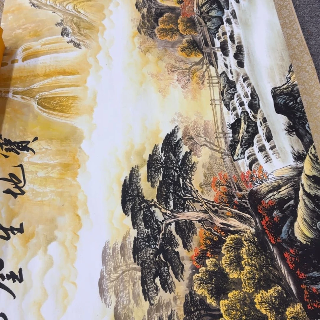 问***葵国画QA原创山水作品！带证书！限购一单