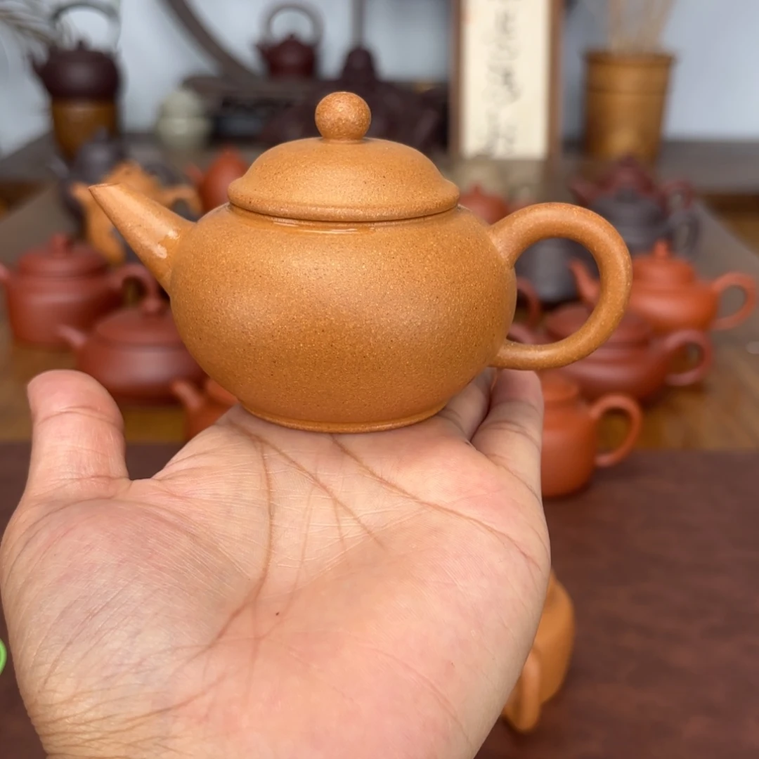 茶壶紫砂水平130毫升黄金段微瑕