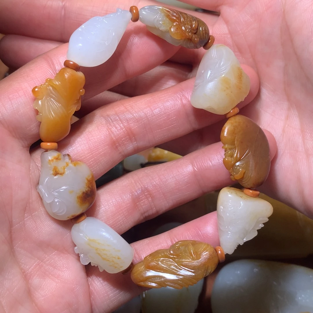 和田玉未镶嵌挂件十八罗汉